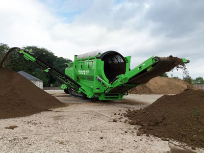 غربال تروميل متنقل (منخل تروميل)